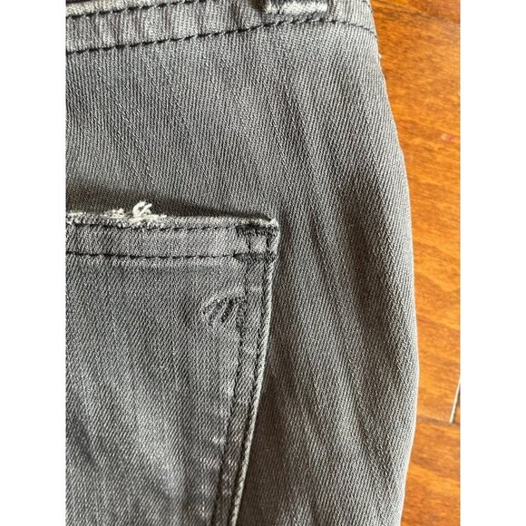 Madewell Jeans High Riser Skinny Zip Fly Denim Fringe Pockets Stretch Gray Sz 26 - Picture 6 of 10